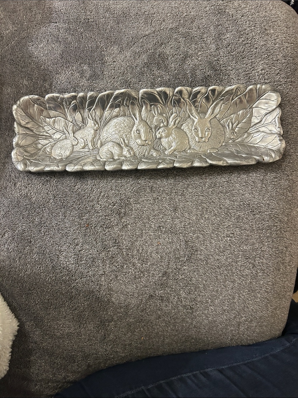 vintage Arthur Court cast aluminum serving tray